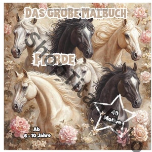 Coloring pages | Coloring book horses for children | Coloring pictures horses | Digital coloring book to print out | Creative coloring fun for little horse fans