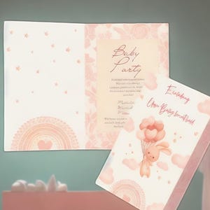 Tarjeta de invitación para baby shower de niña