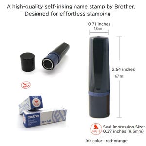 Dog Series, Personalized Pet Silhouette Hanko Stamp(Self-inking) Custom Text, Made in Japan, Name Seal, kawaii Japanese stationery(bunbougu)