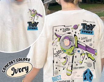 Retro Comfort Colors Buzz Lightyear Shirt, Toy Story Birthday Kids Tee, Disney Pixar Trip Shirt, Disney World Family Vacation Outfit 2026