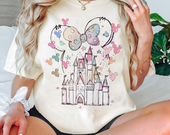 Comfort Color® Disney Minnie Mouse Castle Shirt, Magic Kingdom Family Shirt, Mickey Castle Shirt, Most Happiest Place on Earth tee