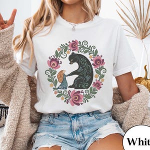 Vintage Comfort Colors Disney Merida Princess And Elinor Queen Bear Shirt, Pixar Brave Floral Tee, Disneyland 2026 Family Holiday Trip Gifts image 1