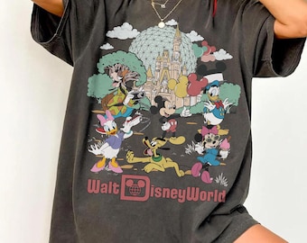 Vintage Disney World boxy Shirt,  Disney  comfort colors shirt, Hollywood studios shirt, Mickey And Friends Shirt, Disney Trip Shirt.