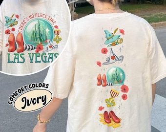 Das wunderbare Zauberer-Hemd Komfortfarben, kein Ort wie Las Vegas-Hemd, Gelbes Brick-Road-T-Shirt, Wicked Off, um Zauberer, Klassische Literatur zu sehen