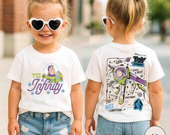 Vintage Comfort Farben Infinity Shirt, Buzz Passende Shirts für Kinder, Toy Story Disney Trip Tee, Disney World Kinder Shirt, Pixar Familie T-Shirt.