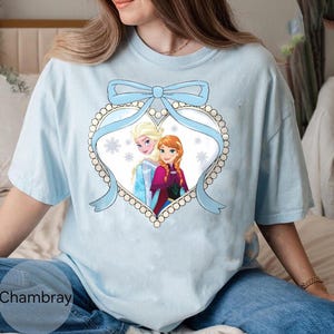 Vintage Disney Princess Elsa Anna Coquette Bow Shirt, Disney Frozen Tshirt, Elsa And Anna Tee, Disney Trip Shirt, Magic Kingdom Family Trip