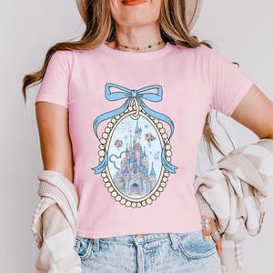Vintage Disney Coquette Bow Castle Shirt, Princess Castle Tshirt, Retro Disney Castle Tee, Disney Trip Shirt, Magic Kingdom Family Trip
