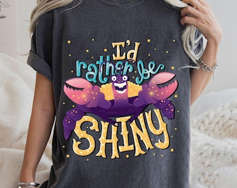 Retro Disney Moana Tamatoa The Crab Shirt, I'D Rather Be Shiny Tshirt, Moana Princess Tee, Disney Trip Shirt, Magic Kingdom Family Trip