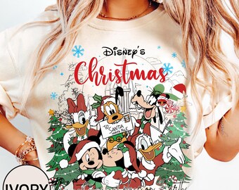 Disney's Christmas Comfort Colors-shirt, Magic Kingdom-kerst-T-shirt, de meest magische plek op aarde-sweater, Disney Family-kersttrui
