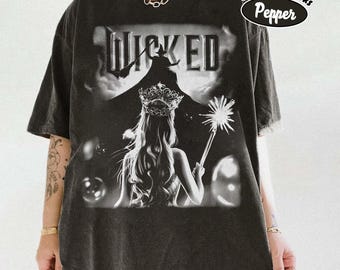 Retro Wicked Together We’re Unlimited Comfort Colors Shirt, Vintage Defy Gravity Broomstick Magic Wand Shirt, Wicked The Musical, Wizard Tee