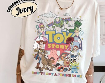 Vintage “You’ve Got A Friend In Me” Shirt, Celebrate Toy Story With Woody & Buzz! Disney Pixar Tee For Toy Story, Matching Disney Outfits