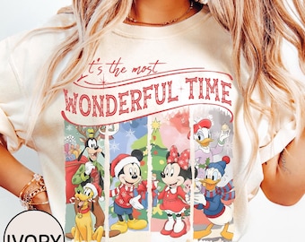 It's The Most Wonderful Time Of The Years Balloon Christmas Sweatshirt, Mickey And Friends Very Merry Xmas Tee, Disneyland Family 2025 Gift