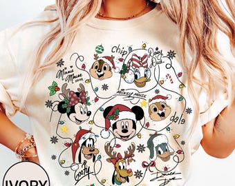 Disney Christmas Sweatshirt, Mickey And Friends Holiday Sweater, Cute Disney Family Christmas Shirt, Disney Trip Holiday Outfit
