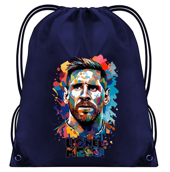 Messi Drawstring Backpack: Football Legend Gym Bag for Kids  display picture 1