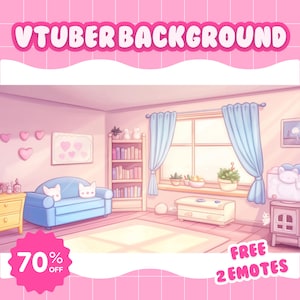Custom Vtuber Background | vtuber room stream package, aesthetic room background for vtuber, vtuber Assets, youtube, twitch overlay