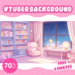 Custom Vtuber Background | vtuber room stream package, aesthetic room background for vtuber, vtuber Assets, youtube, twitch overlay