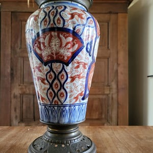 Oil lamp Japan&#39;s Imari porcelain