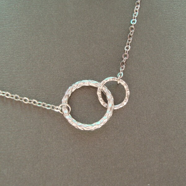 Eternity Circle Necklace, Mother & Child, Best Friends, Special Meaning Necklace, Gift Idea, Bridesmaids
