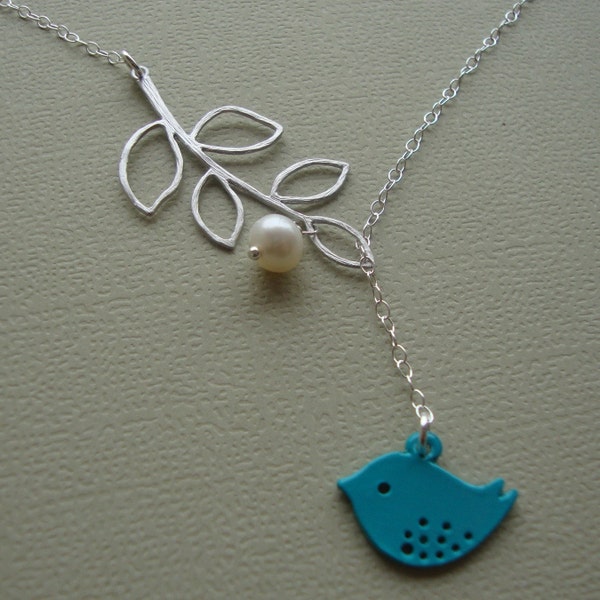 Molly Bird and Branch Necklace  - Lariat Style
