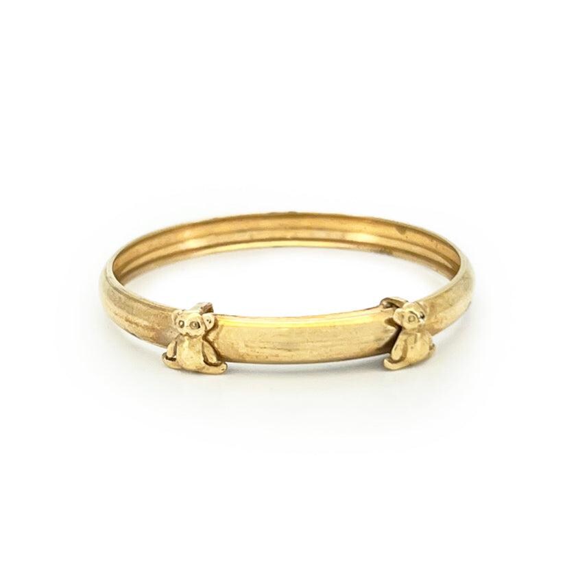 Vintage 9ct Yellow Gold Teddy Bear Baby Bracelet - Etsy