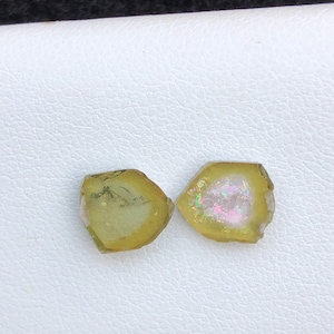 Amazing gorgeous color Tourmaline slice good for making jewelry