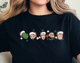 Toy Story Characters Christmas Shirt, Buzz Woody Jessie Rex Slinky Christmas Shirt, Toy Story Christmas Shirt,332077