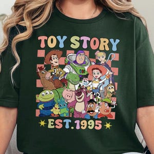 Toy Story Shirt, Vintage Toy Story Est 1995 Shirt, Disney Shirt, Toy Story Characters Family Shirt,Woody Buzz Jessie Bullseye Rex Tee,332221