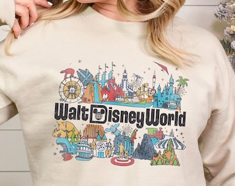 Retro Walt Disneyworld Sweatshirt, Vintage Disneyworld Sweatshirt, Disneyworld Mickey And Friends Hoodie, Retro Disney Crewneck, 333554
