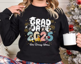 Mickey And Friends Graduate Sweatshirt, Graduate 2025 Hoodie, Disney Graduate Crewneck, Disney Grad Trip Shirt 332760