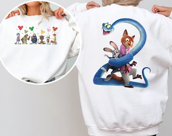 Disney Zootopia Characters Sweatshirt, Nick Wilde Judy Hopps Shirt, Disney Family Trip Hoodie, Zootopia Mickey Balloons Crewneck, 334476