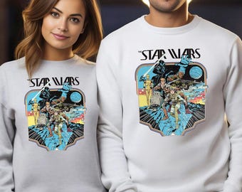 Retro Disney Star Wars Sweatshirt, Vintage Star Wars Hoodie, Star Wars Crewneck, Disneyworld Shirt, Disney Family Hoodie, 332639