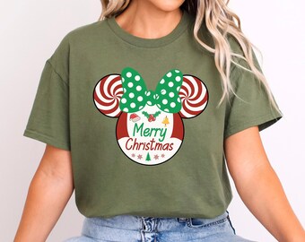 Minnie Christmas Shirt, Minnie Mouse Shirts, Disney Christmas Tshirt, Minnie Mouse Merry Christmas Tee, 332159