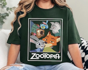Disney Zootopia 2 Polaroid Shirt, Disney Family Shirts, Zootopia Characters Tshirt, Disneyland Zootopia Tee, 334524