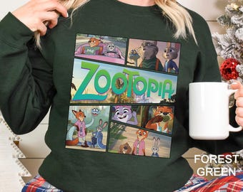 Disney Zootopia 2 Movie Scenes Sweatshirt, Disneyworld Shirt, Zootopia Characters Hoodie, Disneyland Zootopia Crewneck, 334508