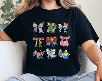 Toy Story Coquette Bow Shirt, Disney Toy Story Tee, Disney Friends Tshirt, Woody Buzz Jessie Hamm T-Rex Shirts, 334136
