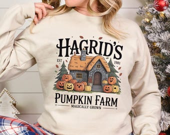 Hagrid's Pumpkin Farm Sweatshirt, Harry Potter Fall Hoodie, Hagrid's Autumn Season Pumpkin Shirt, Universal Studios Crewneck, 334088
