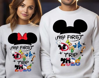 My First Disney Trip 2026, Disney Vacation Group Sweatshirt, Disneyworld Hoodie, Disney Family Trip Crewneck, Disney Hoodie, 332632