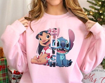 Lilo and Stitch Sweatshirt, Disney Stitch Sweatshirt,Disneyland Shirt, Lilo Sweatshirt,Stitch Hoodie, Disney Family Vacation Crewneck,333350
