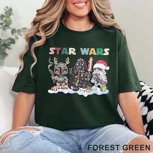 Star Wars Christmas Shirt, Darth Vader Mandalorian Stormtrooper Christmas Shirt, Disneyworld Christmas Shirt, Shirt, 332212