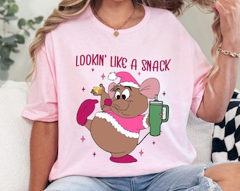 Disney Gus Christmas Shirt, Disney Gus Looking Like Snack A Shirts, Disney Cinderella Mouse Tee, 332218