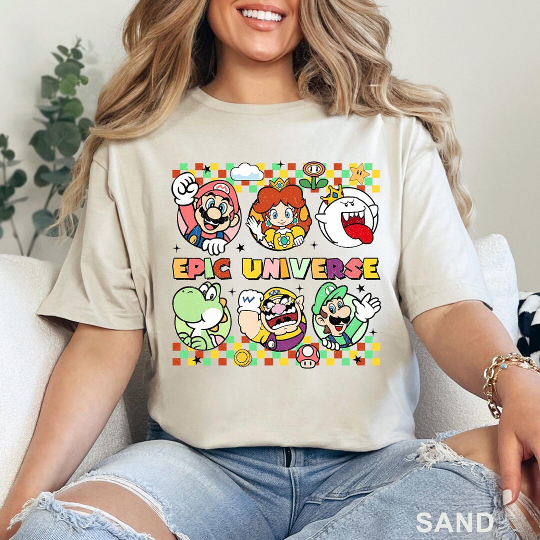 Retro Super Mario Squad Shirt, Epic Universe Mario Shirt, Mario and ...