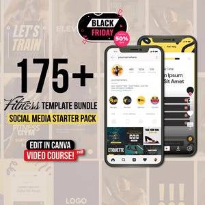 175+ SOCIAL MEDIA STARTER Templates, Editable Canva Designs for TikTok, Instagram Reels & Stories, YouTube Thumbnails, Content Creator kit
