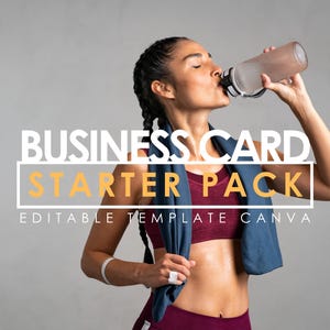30 FITNESS BUSINESS CARD Templates | Professional and Customizable Designs for Trainers & Gyms | Digital Product + Bonus Video Course