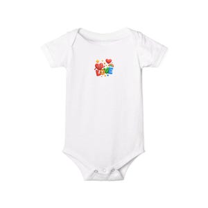 Adorable Love Print Infant Onesie, Cute Baby Bodysuit, Birthday Gift, Baby Shower Outfit, Newborn Clothes