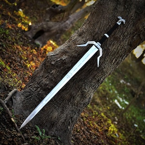 Witchers movie sword | Feline Viking sword | Witcher Geralt Of Rivia Wolven Silver Sword | Gift for him Cosplay Prop Sword | Medieval Sword