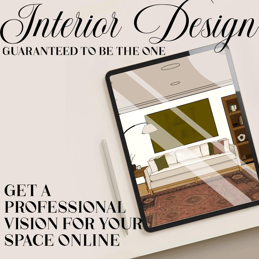 Custom Virtual Interior Design Service for 1 Bedroom, 1 Bathroom or ...