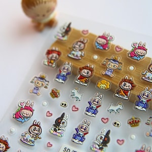 Cute Labu in Horoscope Style | Unique Nails Korean Nail Designs | Labu Funny Nail Decals |Kawaii Nail Designs Cute Character Nail Art