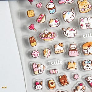 Kawaii Cat Nail Stickers: Korean DIY Nail Art Decals