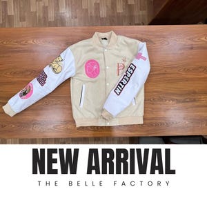 Chaqueta universitaria personalizada, chaqueta Letterman personalizada, chaqueta de béisbol unisex, chaqueta de equipo personalizada, regalo para él y para ella