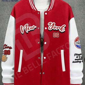Chaqueta universitaria personalizada, chaqueta Letterman personalizada, chaqueta de béisbol unisex, chaqueta de equipo personalizada, regalo para él y para ella